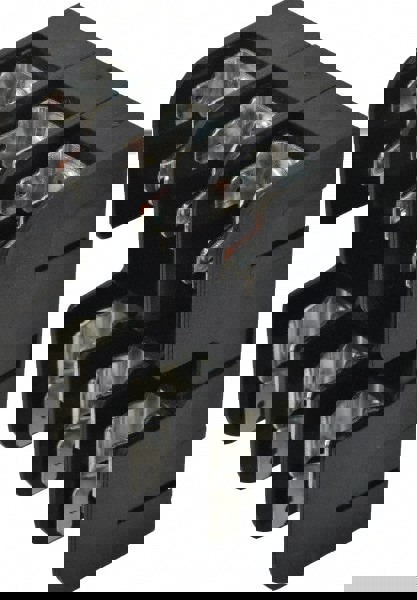 3 Pole, 10 to 14 AWG, 600 VAC/VDC, 30 Amp, DIN Rail Mount, Screw Mount Fuse Block